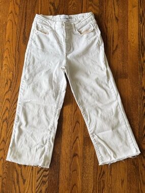 Judy Blue Wide Crop White Jeans 5/27